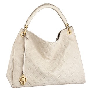 Louis Vuitton monogram empreinte leather Artsy MM M93449(neige)