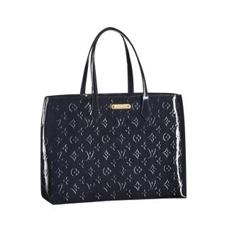 Louis Vuitton replica monogram vernis Wilshire MM M91439(bleu infini)