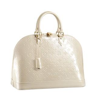 Louis Vuitton replica monogram vernis alma MM M91450 (blanc corail)