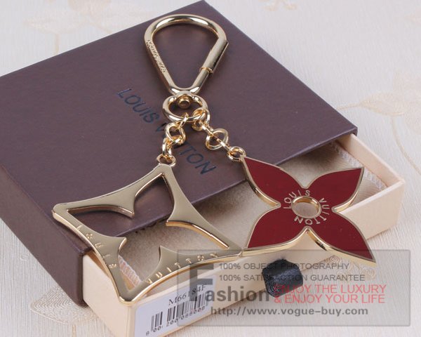 Louis Vuitton replica Puzzle key ring and bag charm M66184F (red)
