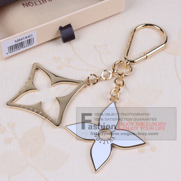Louis Vuitton replica Puzzle key ring and bag charm M66184D (white)