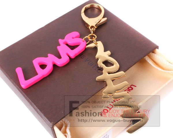 Louis Vuitton replica graffiti bag charms M65768 (fuchsia)