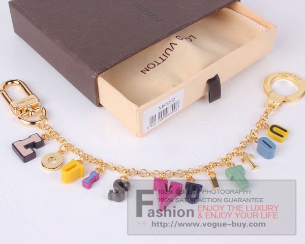 Louis Vuitton replica Playtime chain key ring and bag charm M66202