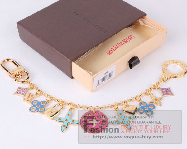 Louis Vuitton replica looping chain key ring M66005 GM (pink)