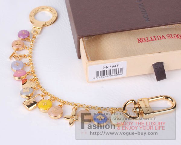 Louis Vuitton replica pastilles chains key ring and bag charm M65645 (pink)
