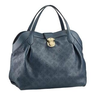 Louis Vuitton replica mahina leather cirrus MM M97061(marine)