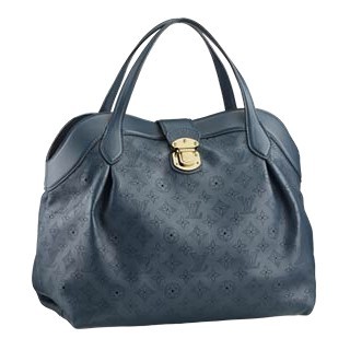 Louis Vuitton replica mahina leather cirrus MM M97061(marine)