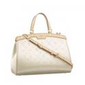 Louis Vuitton replica monogram vernis Brea MM M91456(blanc corail)