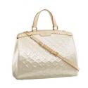 Louis Vuitton replica monogram vernis Brea GM M91454(blanc corail)