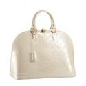 Louis Vuitton replica monogram vernis alma MM M91450 (blanc corail)