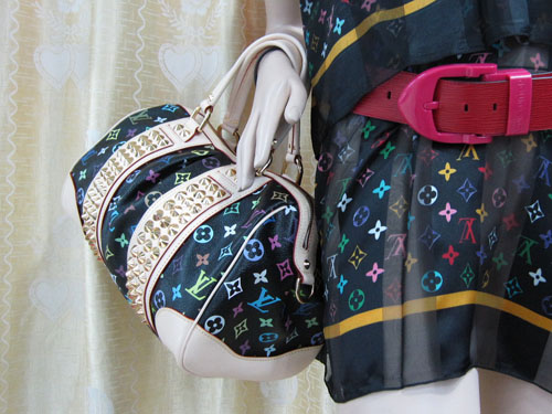 Louis Vuitton replica monogram multicolore courtney MM M45642 (black)