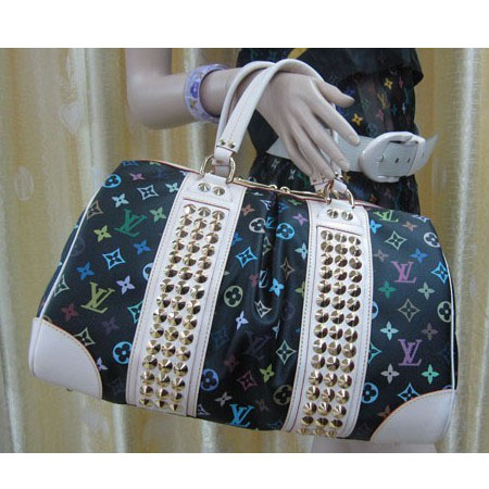 Louis Vuitton replica monogram multicolore courtney GM M40261 (black)
