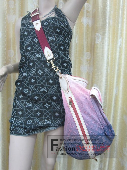 Louis Vuitton replica monogram denim sunburst PM M93184A (Pink)