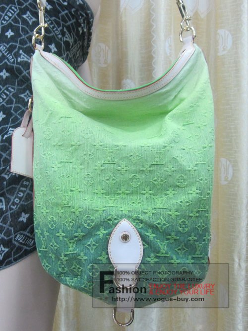 Louis Vuitton replica monogram denim sunburst PM M93185 (green)