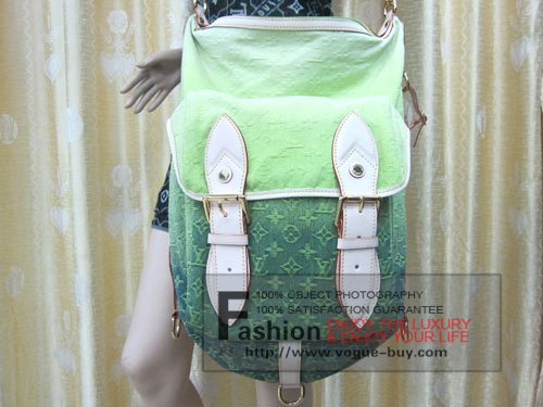 Louis Vuitton replica monogram denim Sunburst GM M93186B (green)