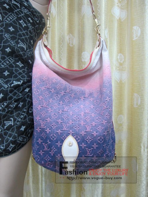 Louis Vuitton replica monogram denim Sunburst GM M93186C (pink)