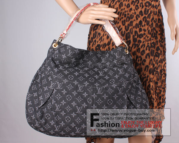 Louis Vuitton replica monogram denim Daily GM M40493(black)