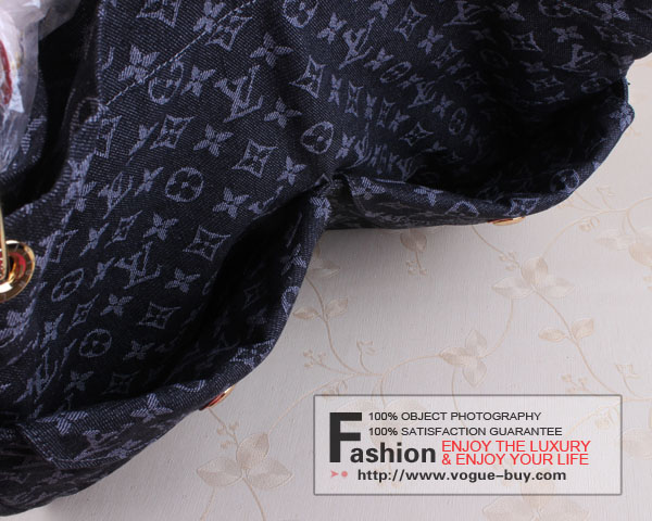 Louis Vuitton replica monogram denim Daily GM M40493(black)