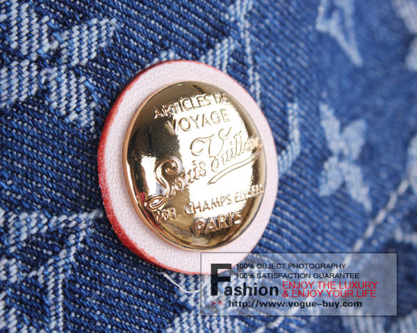 Louis Vuitton replica monogram denim Daily GM M40493(dark blue)