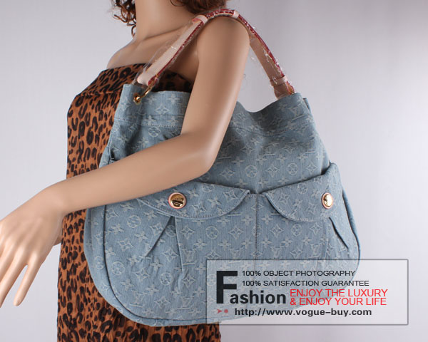 Louis Vuitton replica monogram denim Daily GM M40492(bleu clair)