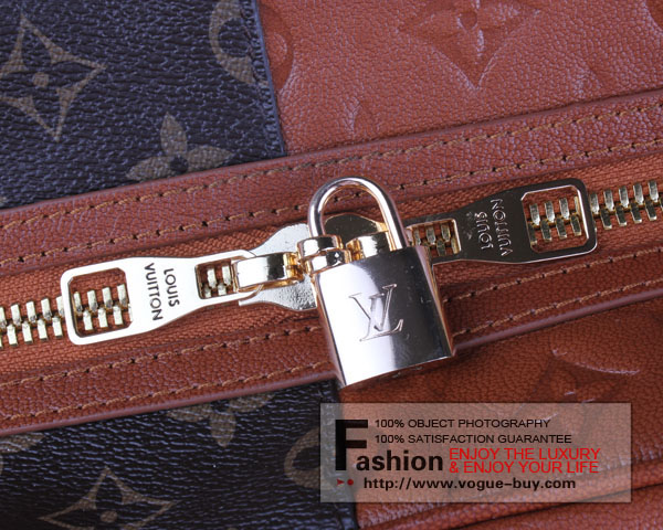 Louis Vuitton replica Monogram Blocks Zipped Tote M40503(bordeaux)