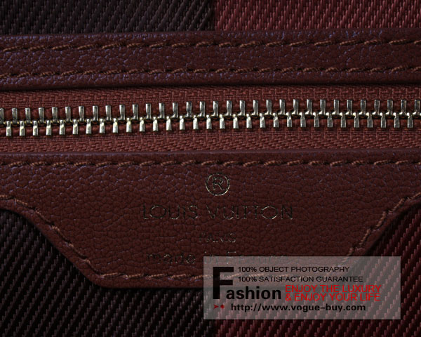 Louis Vuitton replica Monogram Blocks Zipped Tote M40503(bordeaux)