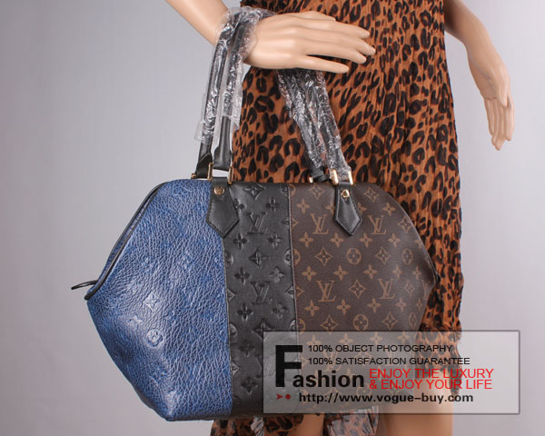 Louis Vuitton replica Monogram Blocks Zipped Tote M40504(marine)